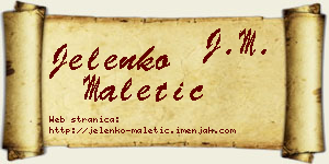 Jelenko Maletić vizit kartica